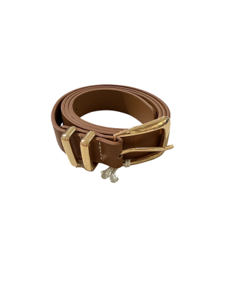 Belte m/gullspenne, cognac