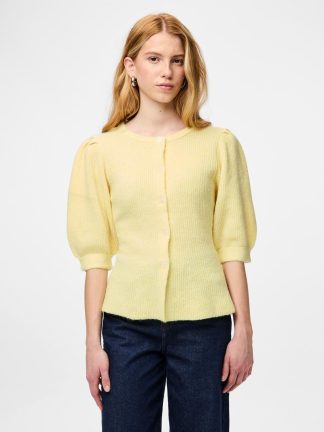 Pcsilly Ss Puff Knit Cardigan Noos Bc