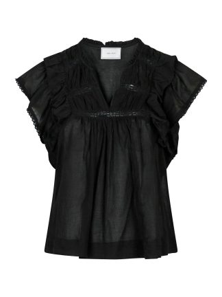 Jayla S Voile top, black