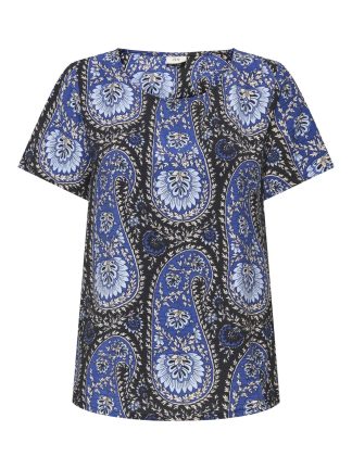 Jdytroya Life S/s O-Neck Top Wvn Dia