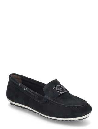 Loafer i semsket skinn, navy