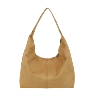 Medium semsket veske,Camel