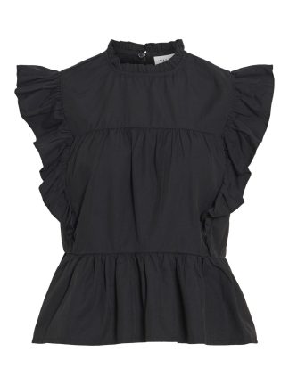 Virufella O-Neck S/l Frill Top