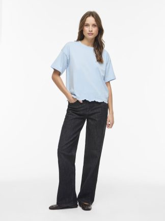 Vinorani Emb O-Neck S/s T-Shirt