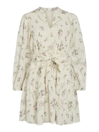 Vimiada L/s Emb Short Shirt Dress/dc/ln