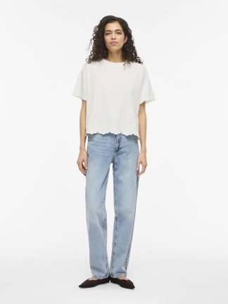 Vinorani Emb O-Neck S/s T-Shirt