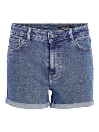 NmMoni HW DNM Shorts Noos, Medium Blue Denim