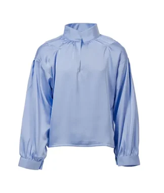 Bunadskjorte barn Silke Lyse blå