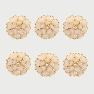 Button covers Flower white