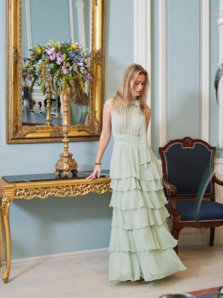 Marli Solid Chiffon Dress