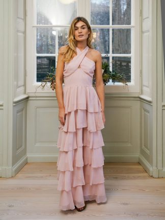 Cleoni Solid Chiffon Dress