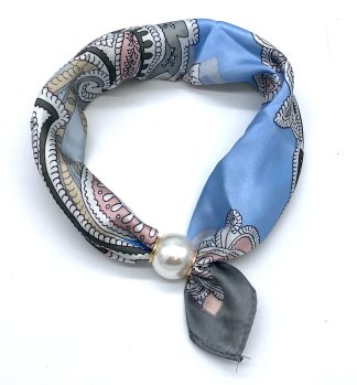 Magnetskjerf beige/grønn/blå