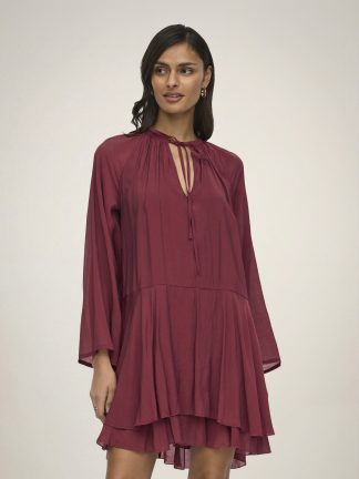 Jdyharper L/s Frill Dress Wvn