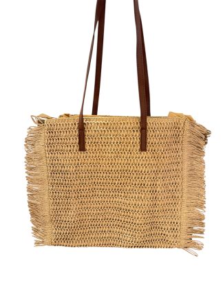 Veske "summer" m frynser Beige