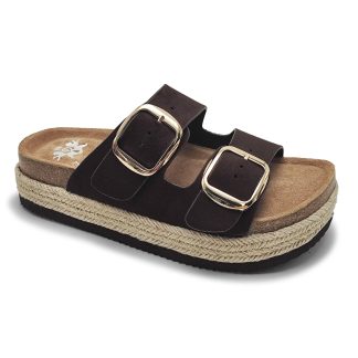 Sandal platå gullspenne Brown 923