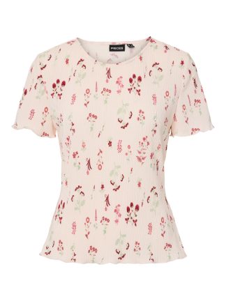 Pcflora Ss O-Neck Top Jrs Noos Bc