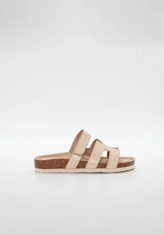 Beige sandal m/borrelås
