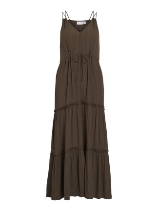 Vilomanja V-Neck S/l Ankle Dress/vol
