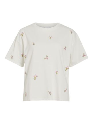 Vimonie Emb O-Neck S/s/rn