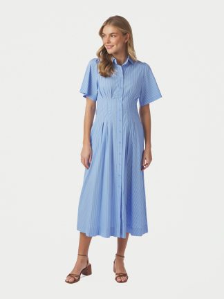 Baia stripe poplin dress