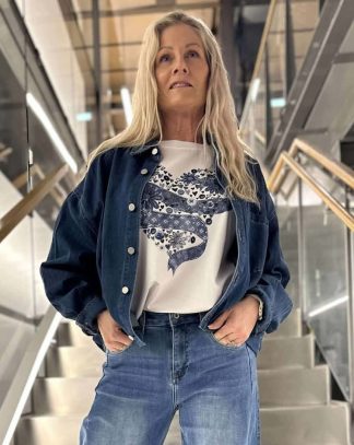 T-shirt Hjerte Blå