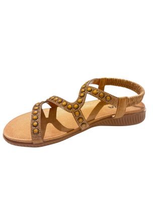 Una sandal, brun