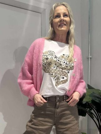 T-shirt Hjerte Beige