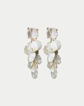 Shell leaf earrings