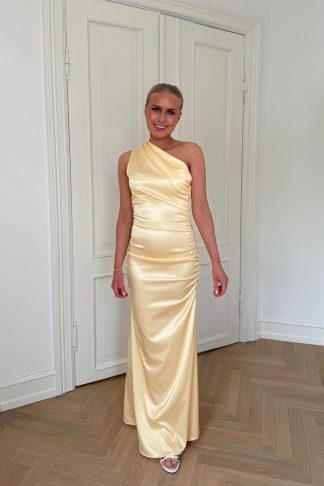 AndreaIC Satin dress Yellow