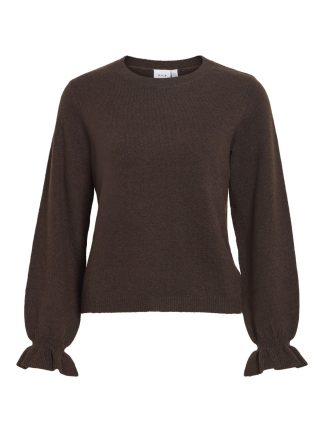 Vikehla L/s O-Neck Knit Top/vol/rn