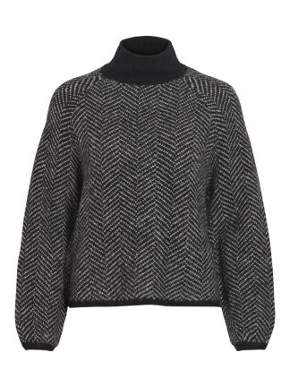 Vilory High Neck L/s Knit Top - Noos