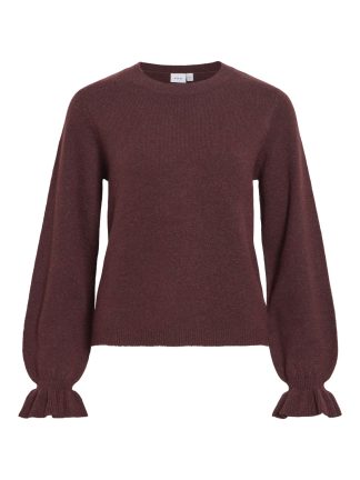 Vikehla L/s O-Neck Knit Top/vol/rn