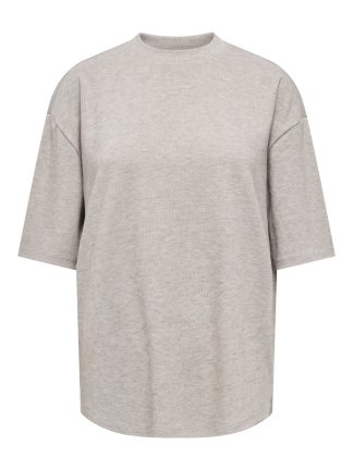 Jdyvita Life S/s O Neck Top Gray mel