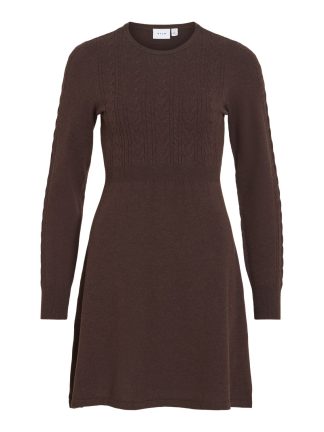 Vikerry O-Neck L/s Cable Knit Dress Noos