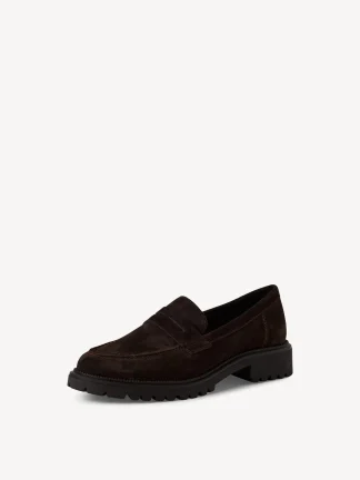 Loafer i skinn, mocca