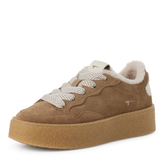 Vinterforet sneaker, semsket skinn, beige