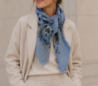 Skjerf mønster Sky blue