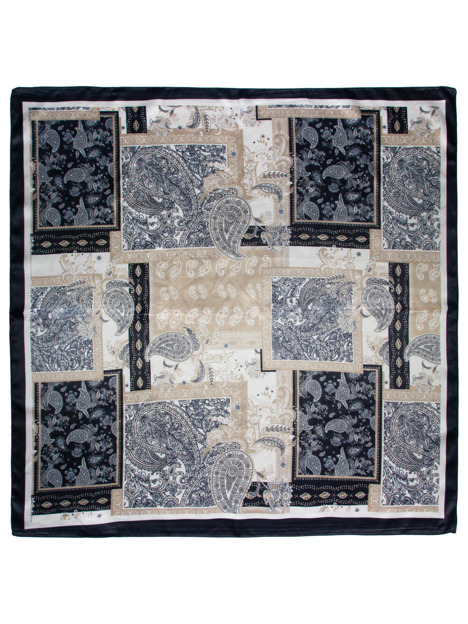 Skjerf paisley sort - Image 2