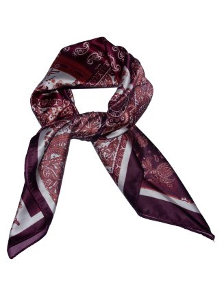Skjerf paisley vinrød