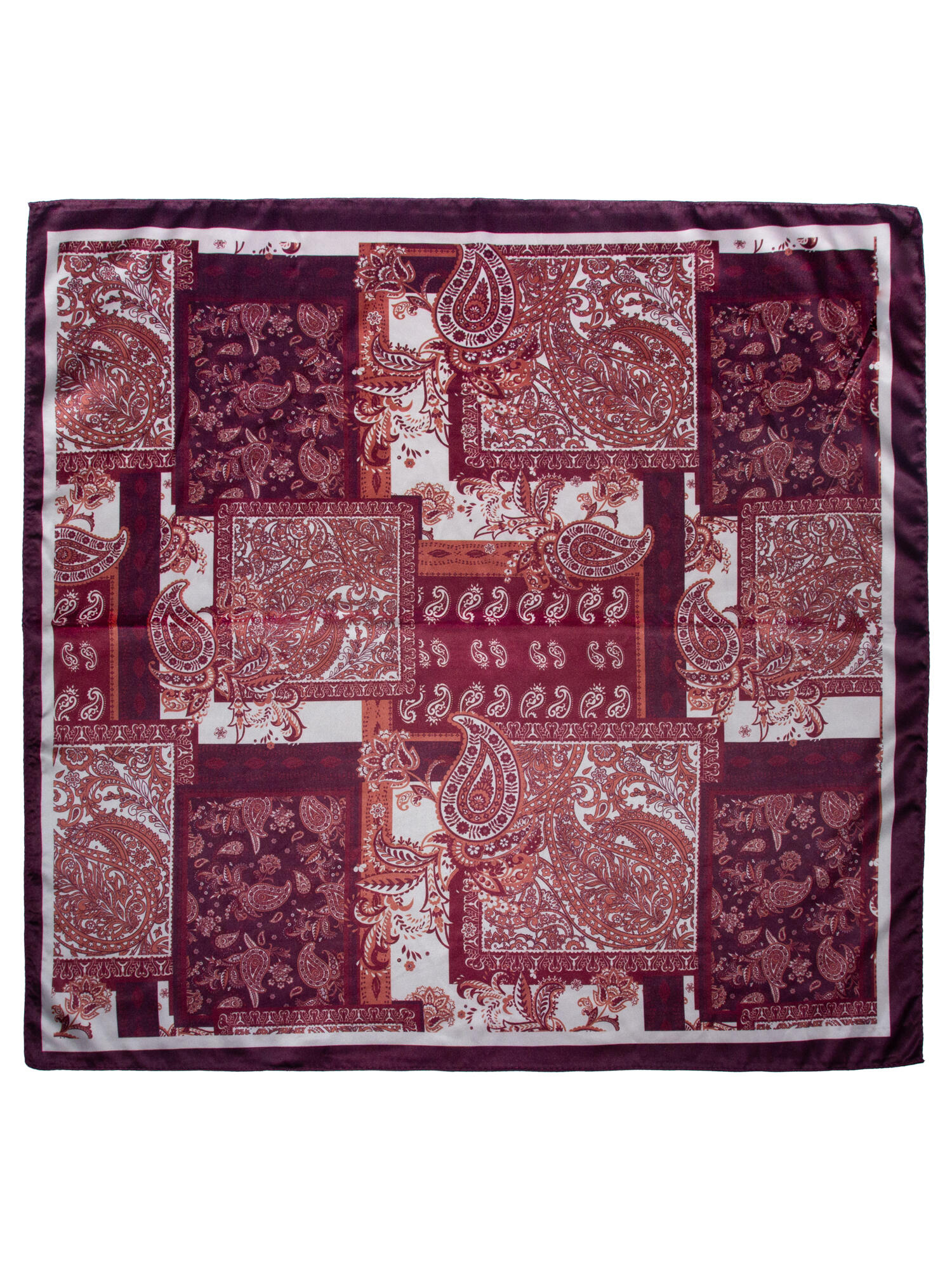 Skjerf paisley vinrød - Image 2