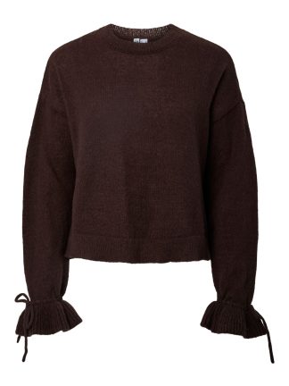 Pcfie Ls O-Neck Tie Knit Pwp Bc