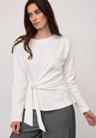 OrianeCC Pleat ls Tie Tee