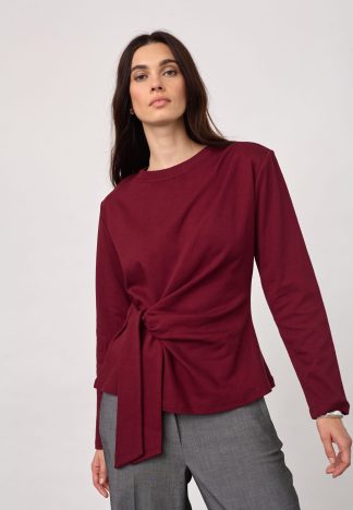OrianeCC Pleat ls Tie Tee