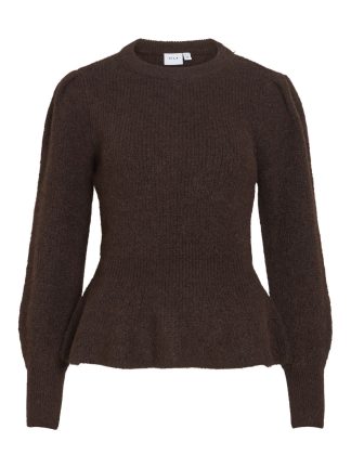 Vigracie O-Neck L/s Peplum Knit Top/pb