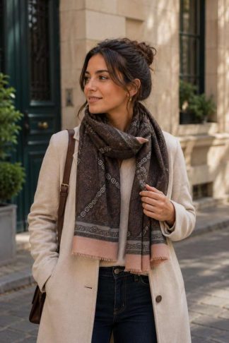 Paisley skjerf Rose