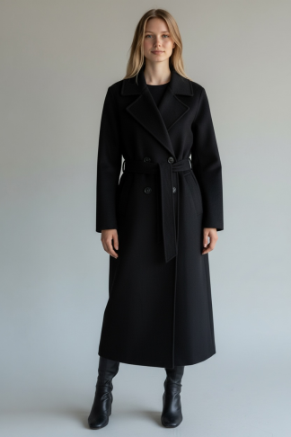 Lucilla kåpe lang Sort