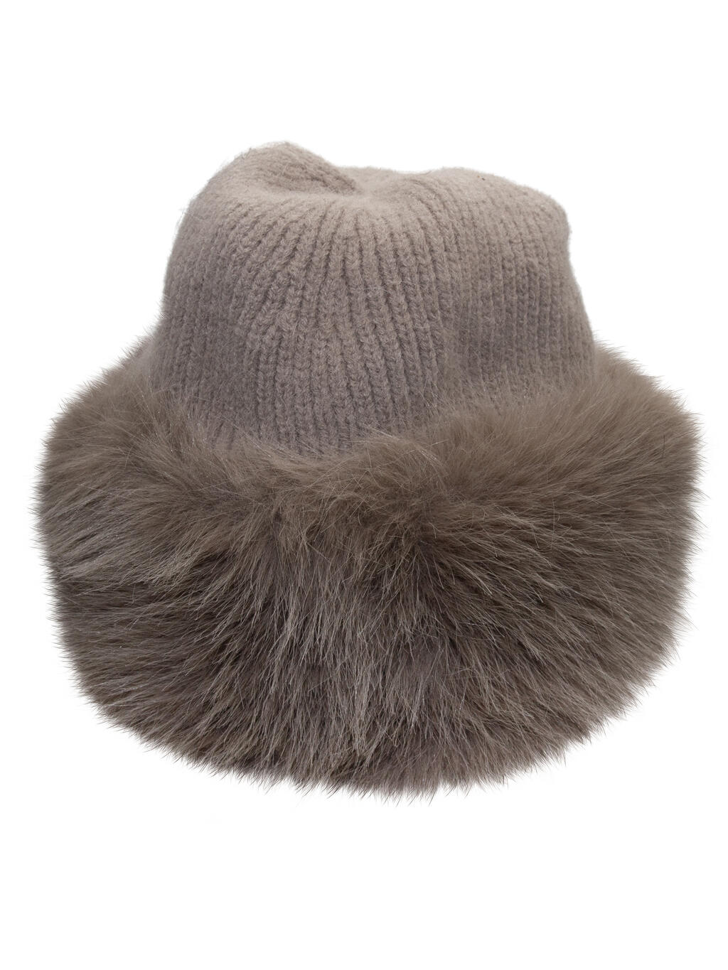 Intex Lue med stor pelskant Beige – Mio Trend