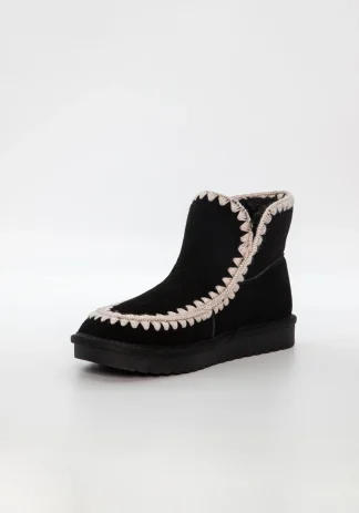 Nuove boots m stitch, Semsket skinn Black