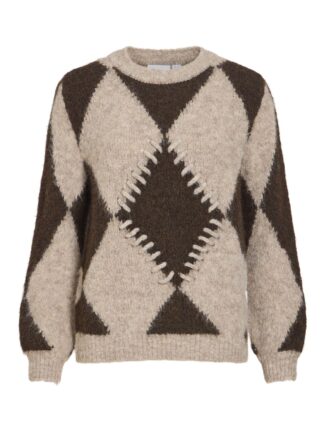 Vitora O-Neck L/s Jacquard Knit Top/spi