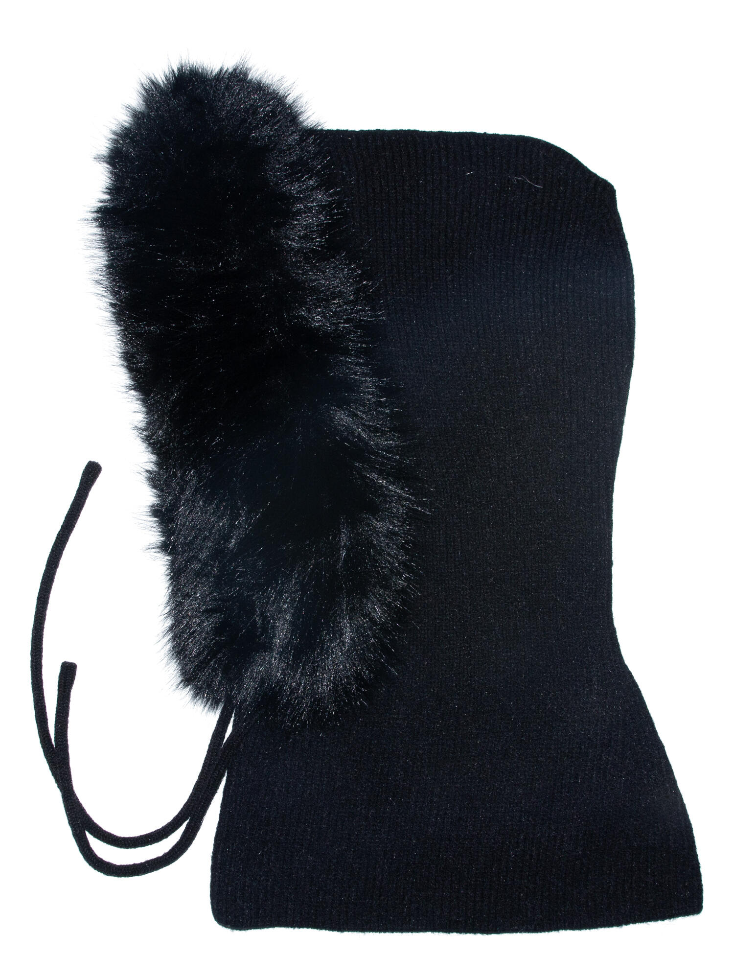 Intex Balaclava med pelskant Sort – Mio Trend